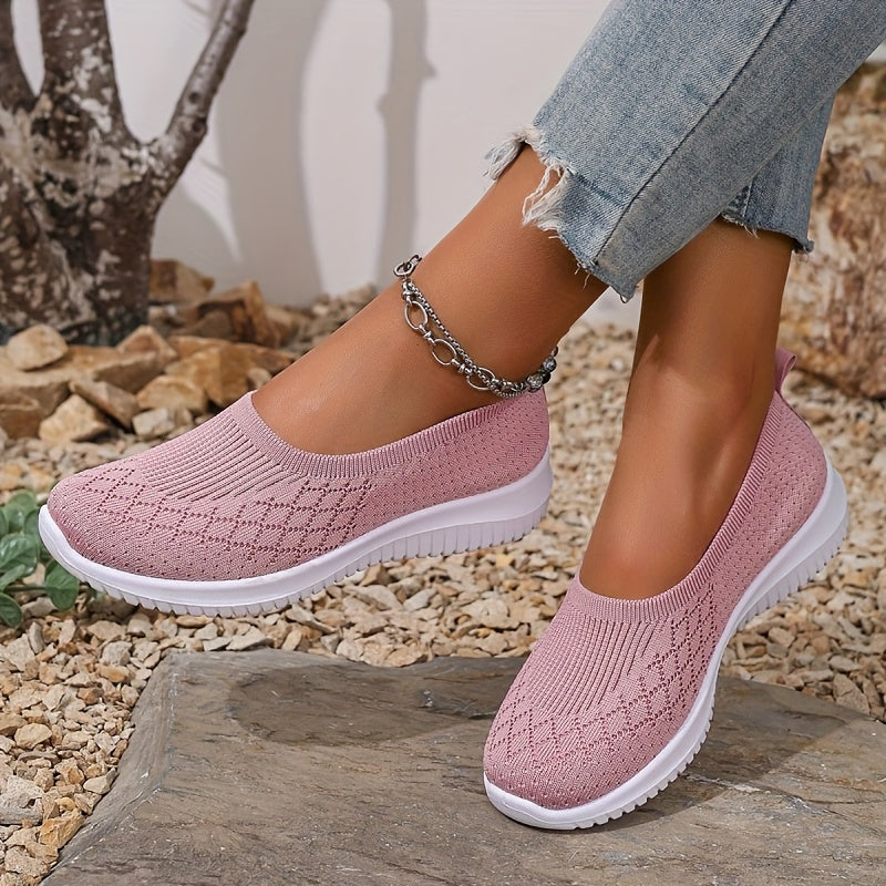 Women's Comfort Slip-On Shoes, Lightweight and Breathable – Pink
