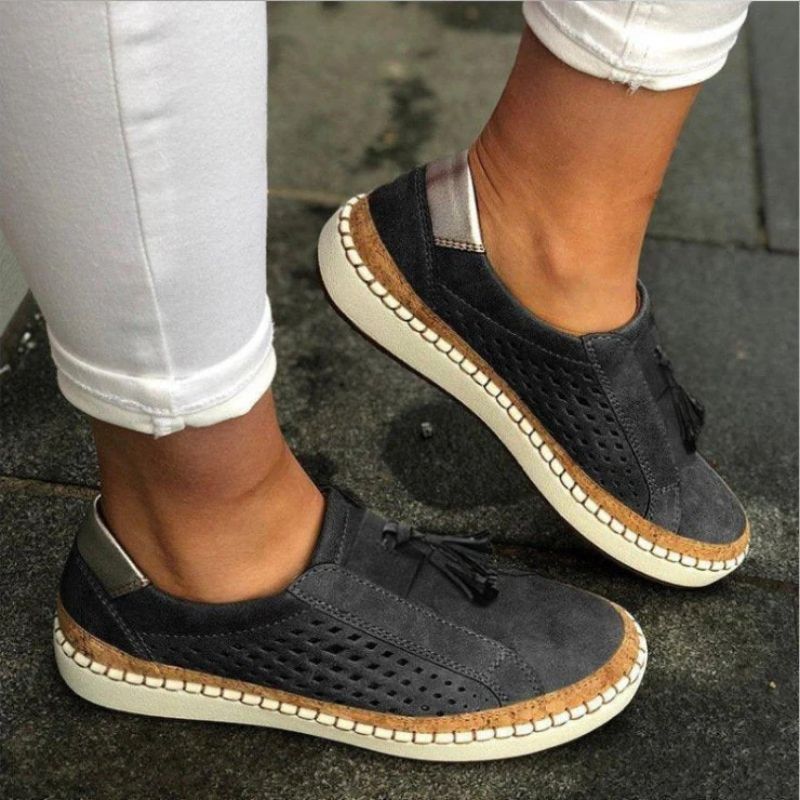 Women's Comfort Slip-On Shoes with Cushioning – Black