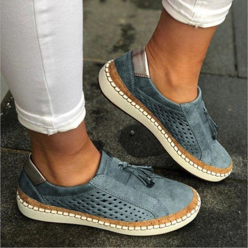 Women's Comfort Slip-On Shoes with Cushioning – Blue