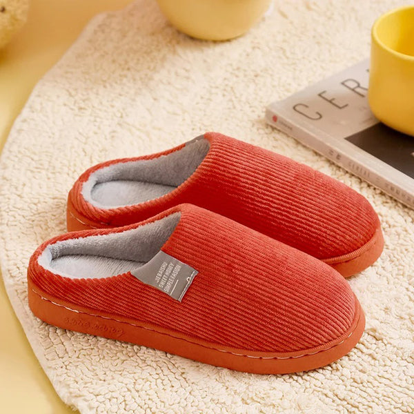 Women's Supportive Slippers with Ergonomic Footbed – Orange & Red