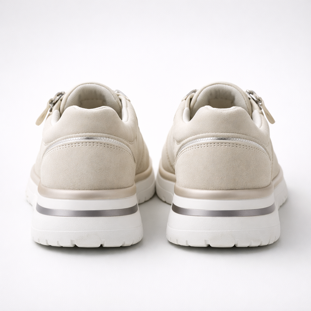 Women's Supportive Sneakers with a Comfortable Sole – Cream