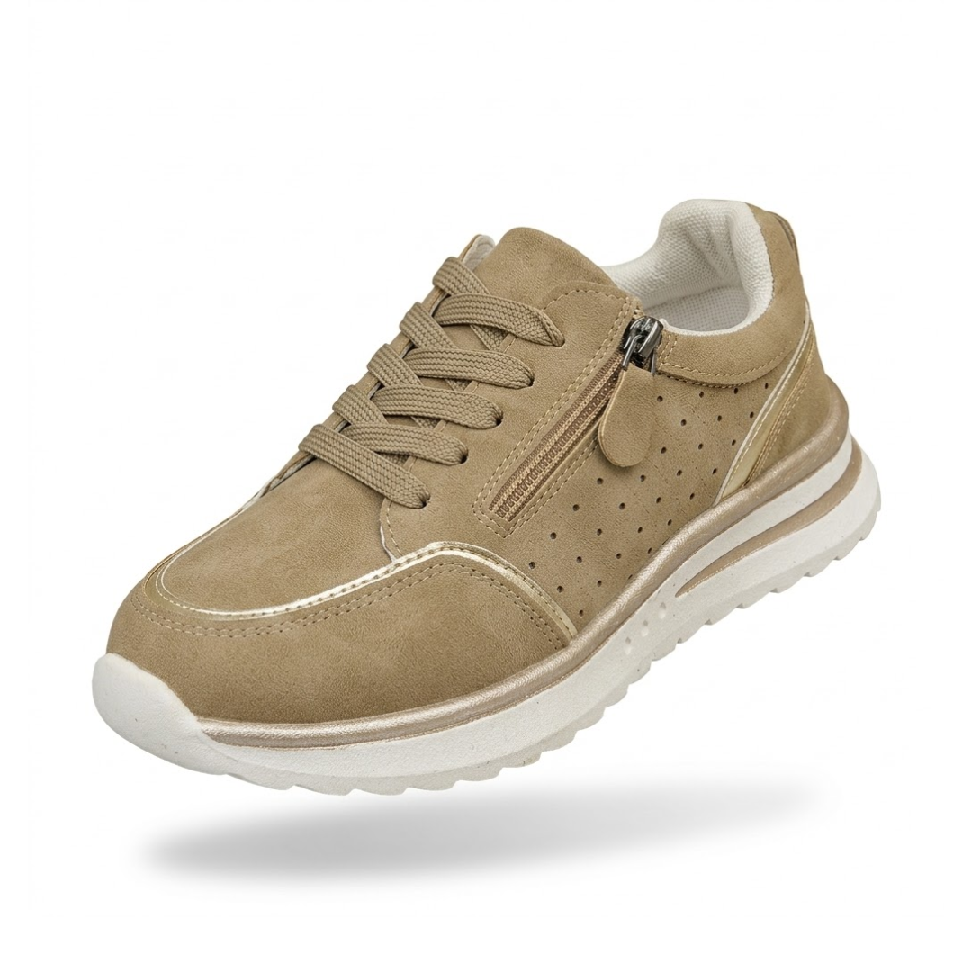 Women's Supportive Sneakers with a Comfortable Sole – Beige