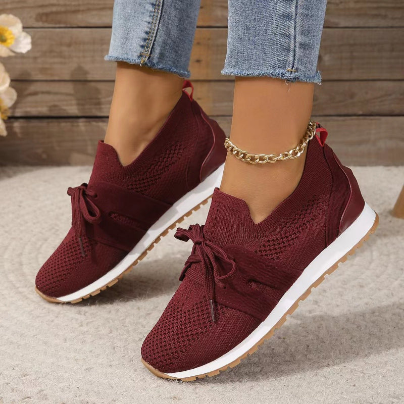 Women's Comfort Sneakers in a Trendy Style – Red