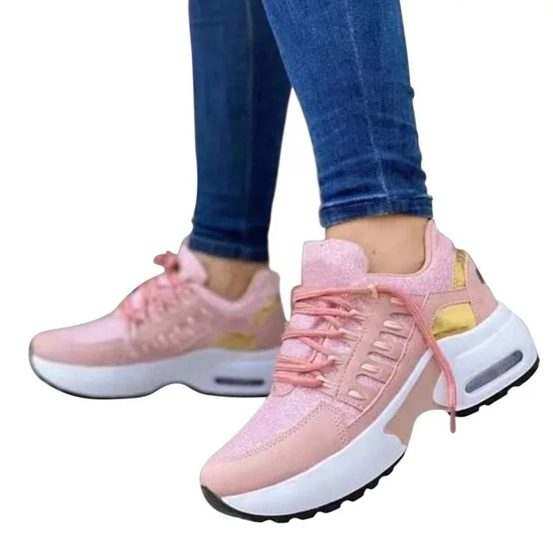 Women's Comfort Sneakers with Arch Support – Pink