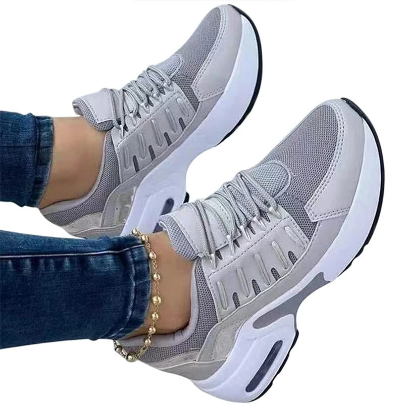 Women's Comfort Sneakers with Arch Support – Grey