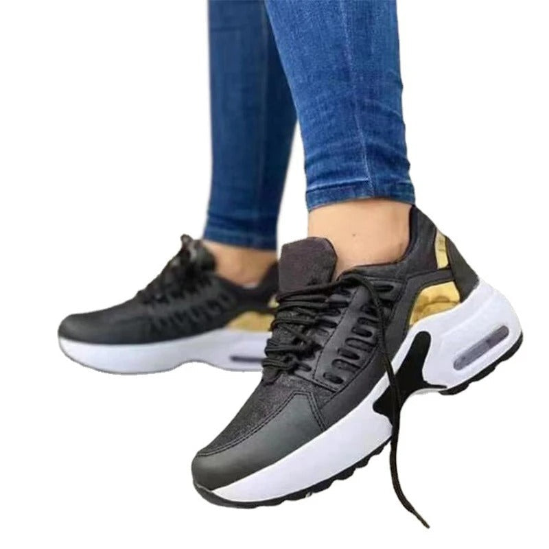Women's Comfort Sneakers with Arch Support – Black
