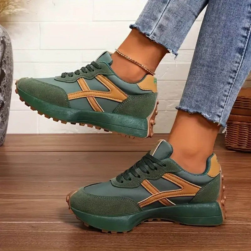 Women's Comfort Sneakers with Non-Slip Sole – Green