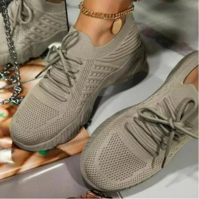 Women's Comfort Sneakers with an Ergonomic Design – Khaki