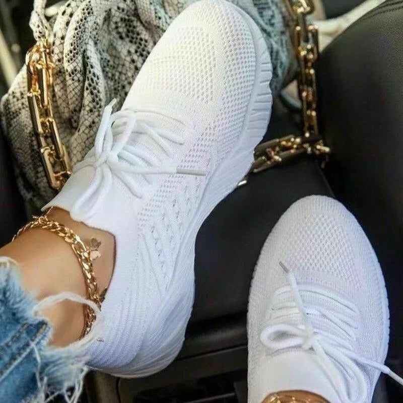 Women's Comfort Sneakers with an Ergonomic Design – White