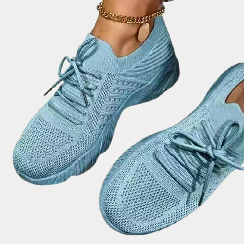 Women's Comfort Sneakers with an Ergonomic Design – Light Blue