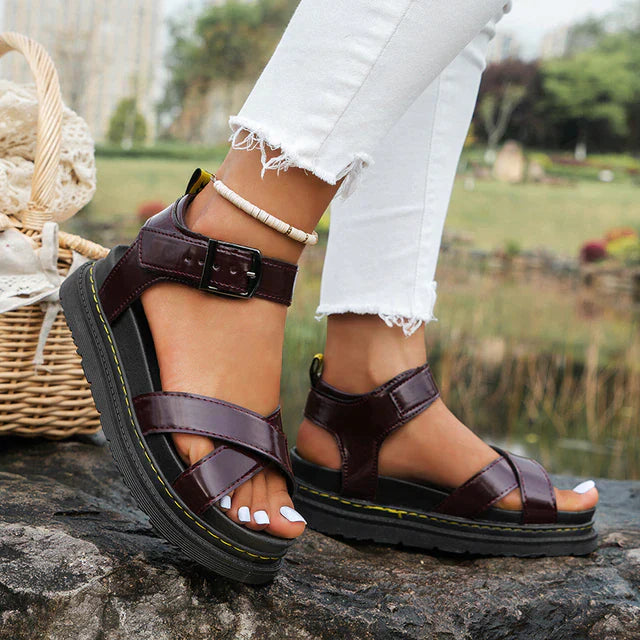 Women's Comfort Sport Sandals for Summer – Burgundy
