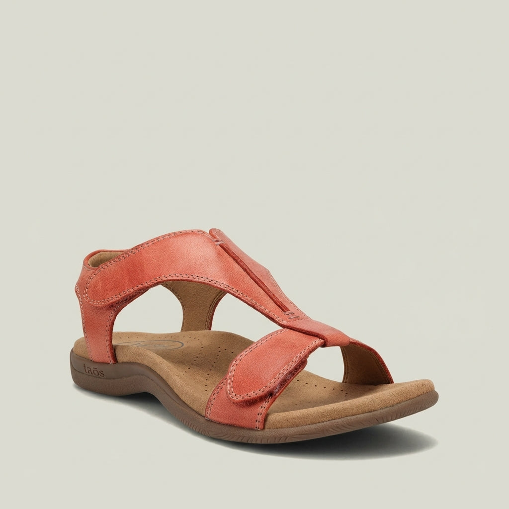 Women's Summer Comfort Sandals with Adjustable Fit – Orange
