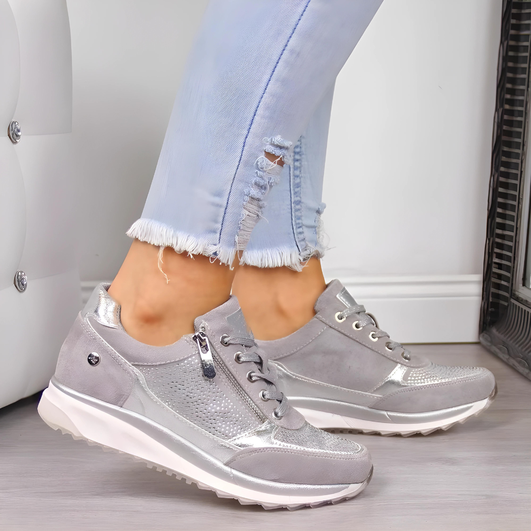 Women's Supportive Walking Shoes – Grey