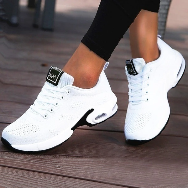 Women's Comfort Walking Sneakers – White