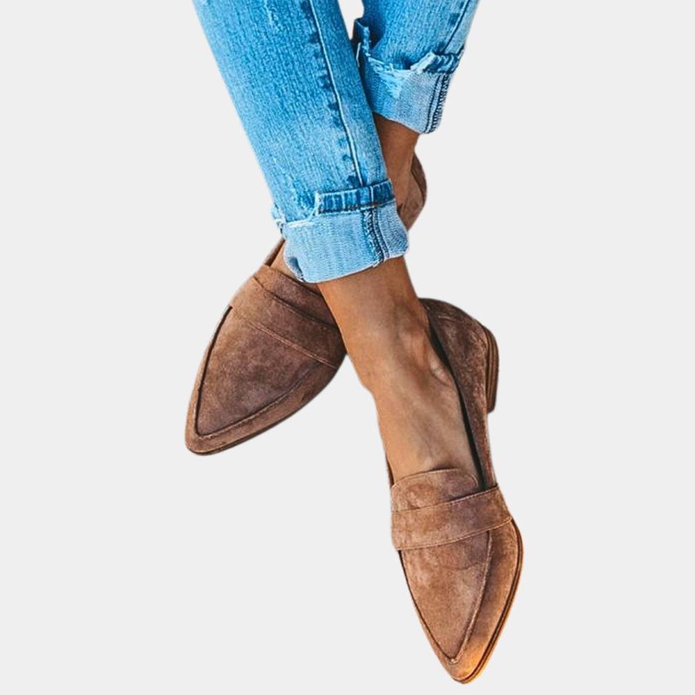 Women's Pointed-Toe Loafers for All Year – Khaki