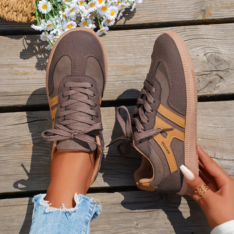 Women's Retro-Style Lace-Up Sneakers