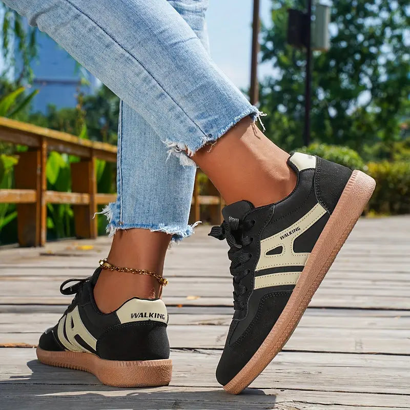 Women's Retro-Style Lace-Up Sneakers