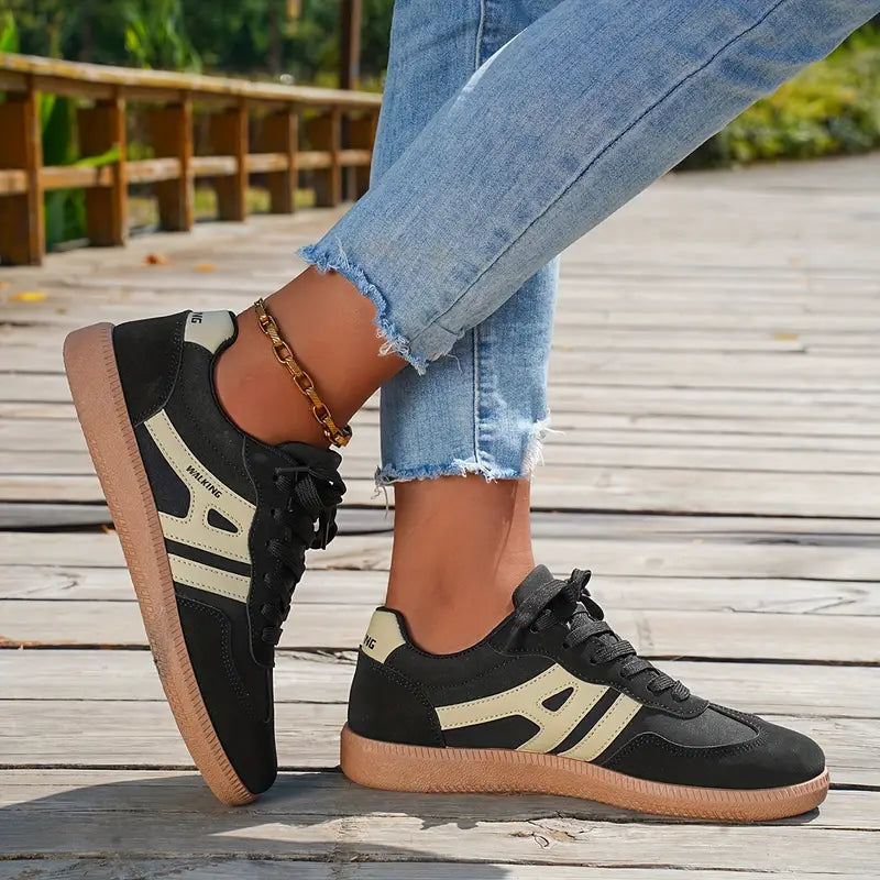 Women's Retro-Style Lace-Up Sneakers