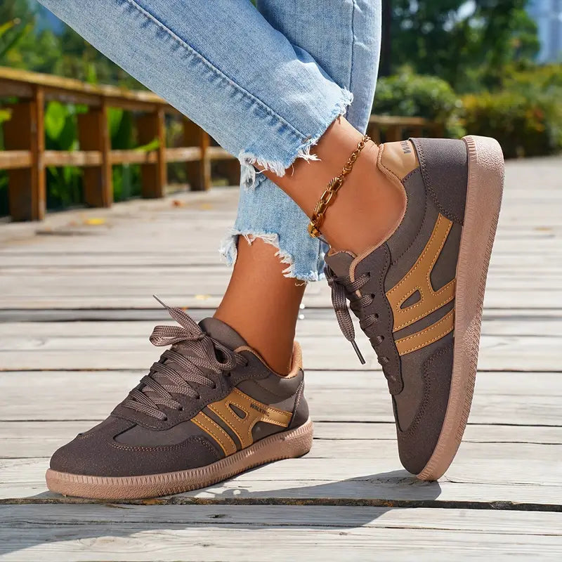 Women's Retro-Style Lace-Up Sneakers