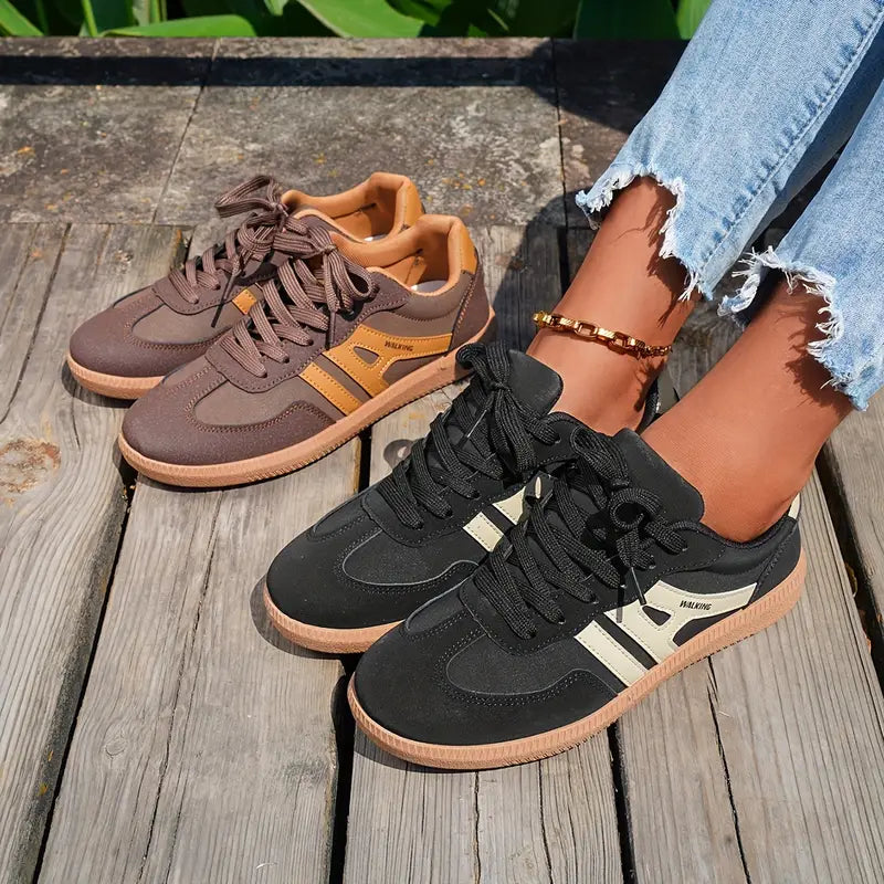 Women's Retro-Style Lace-Up Sneakers