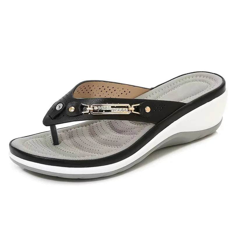 Women's Sandals with Cushioning Insole – Black