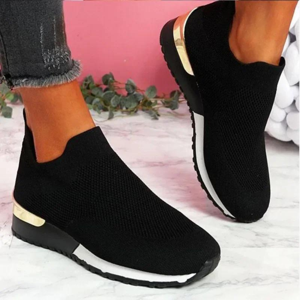 Women's Slip-On Sneakers in Breathable Mesh