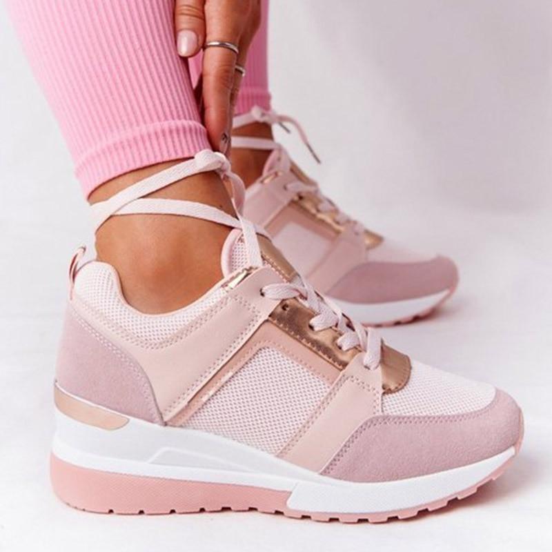 Women's Sneakers with Reinforced Sole – Pink
