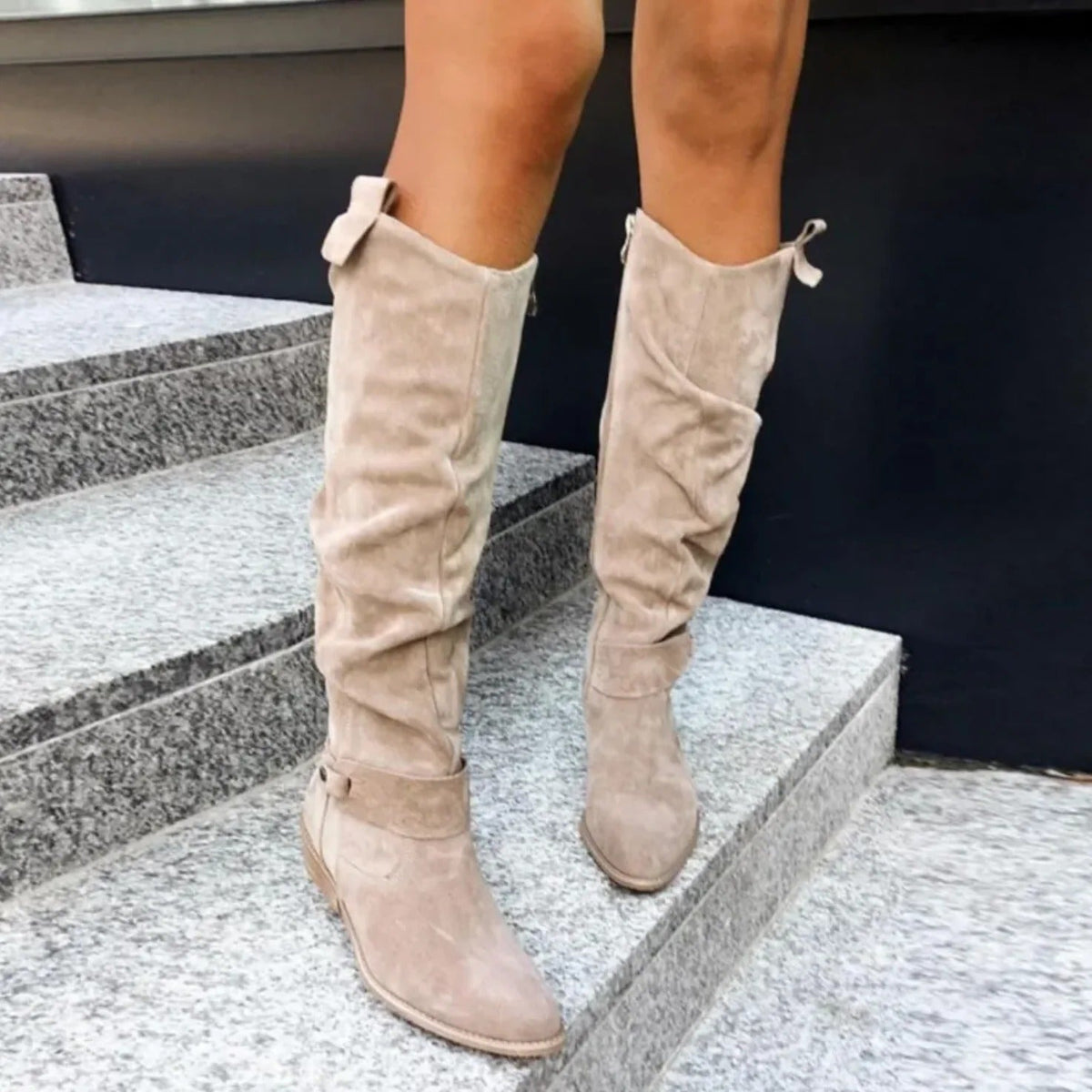 Women's Suede-Look Boots with Cushioning Insole