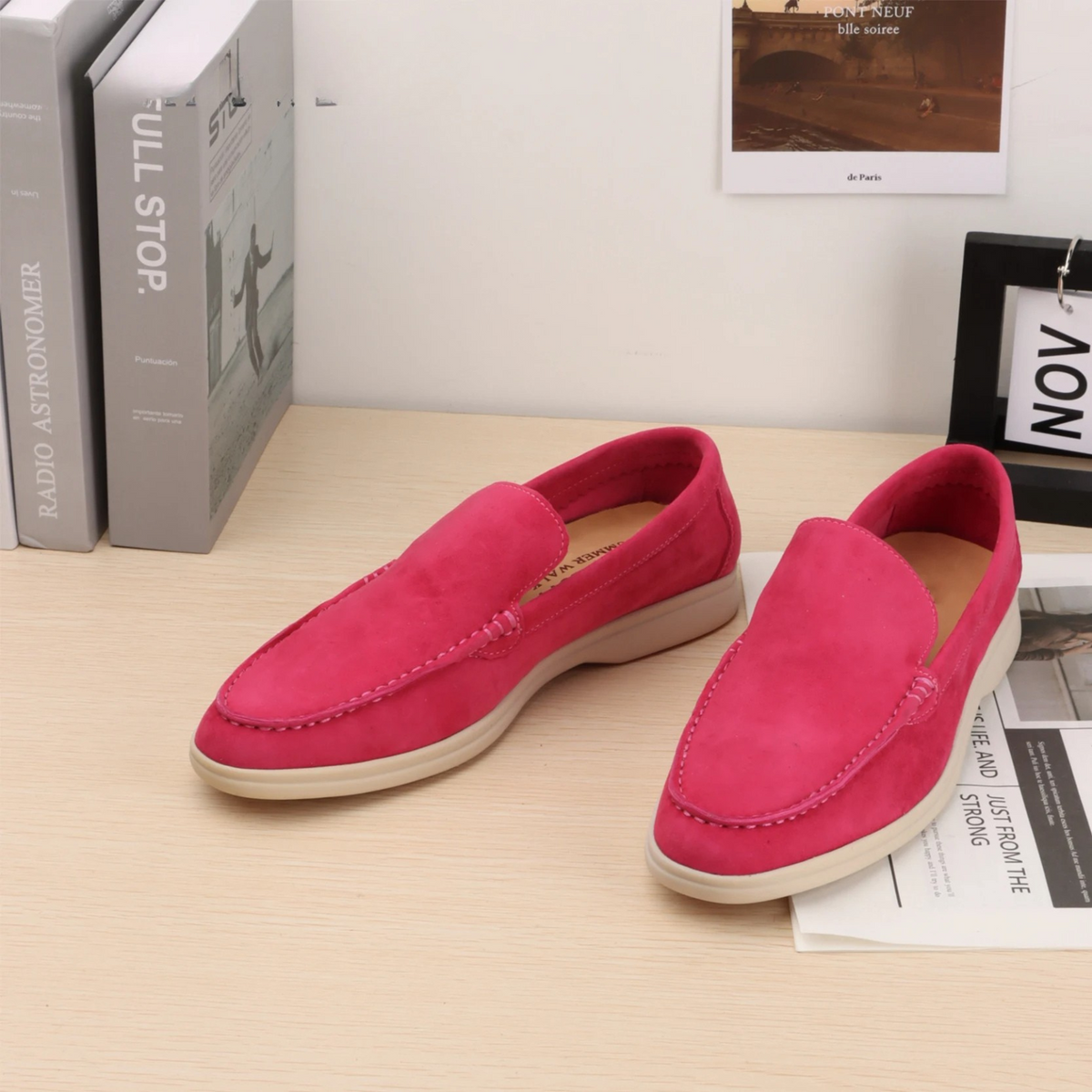 Women's Luxurious Suede-Look Slip-On Loafers