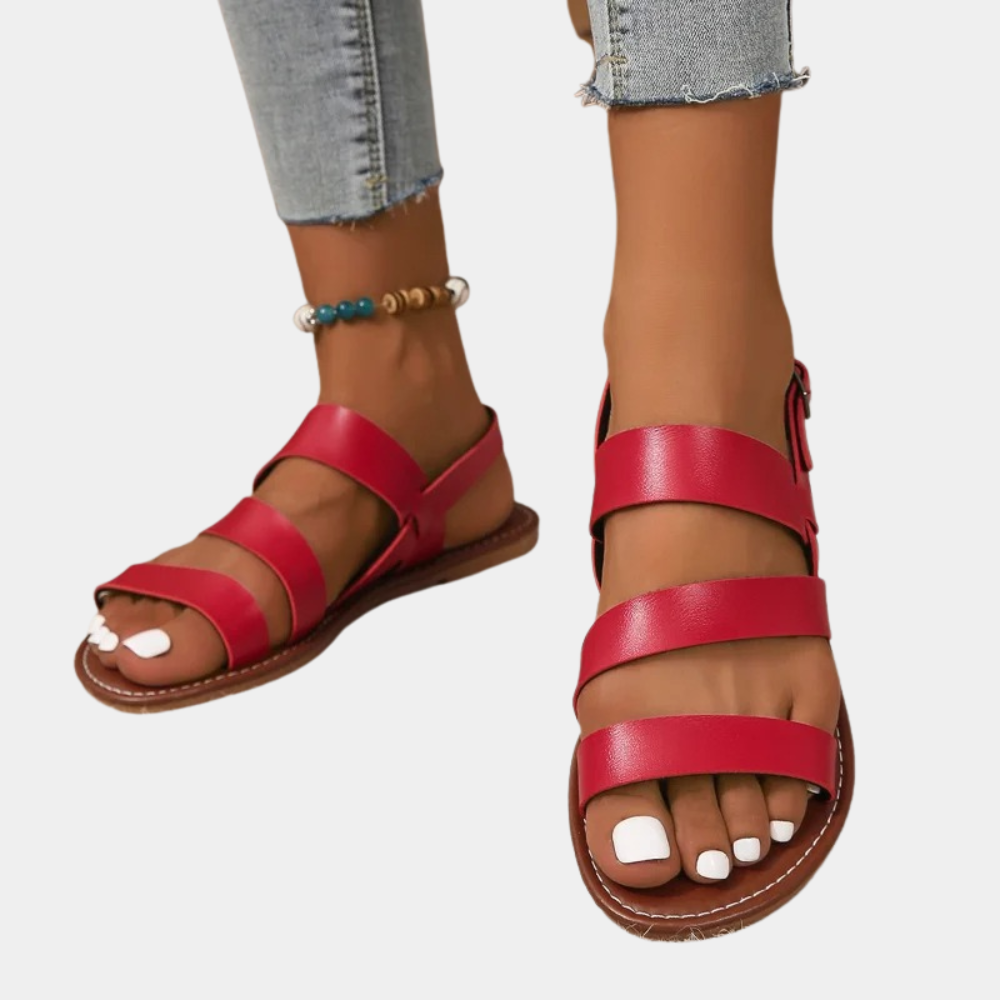 Women's Summer Sandals with Non-Slip Sole – Red