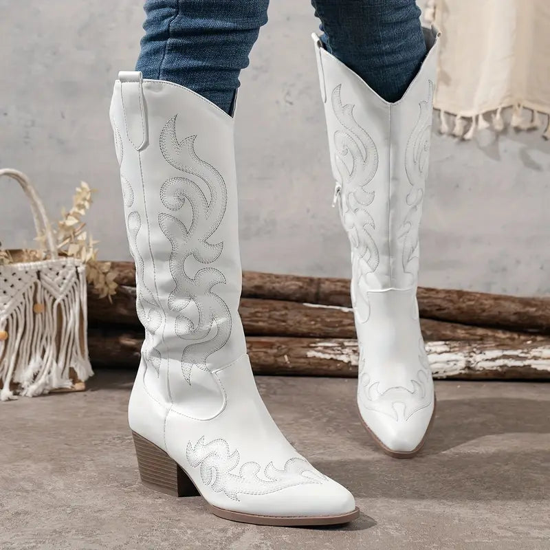 Women's Tall Heeled Cowboy Boots