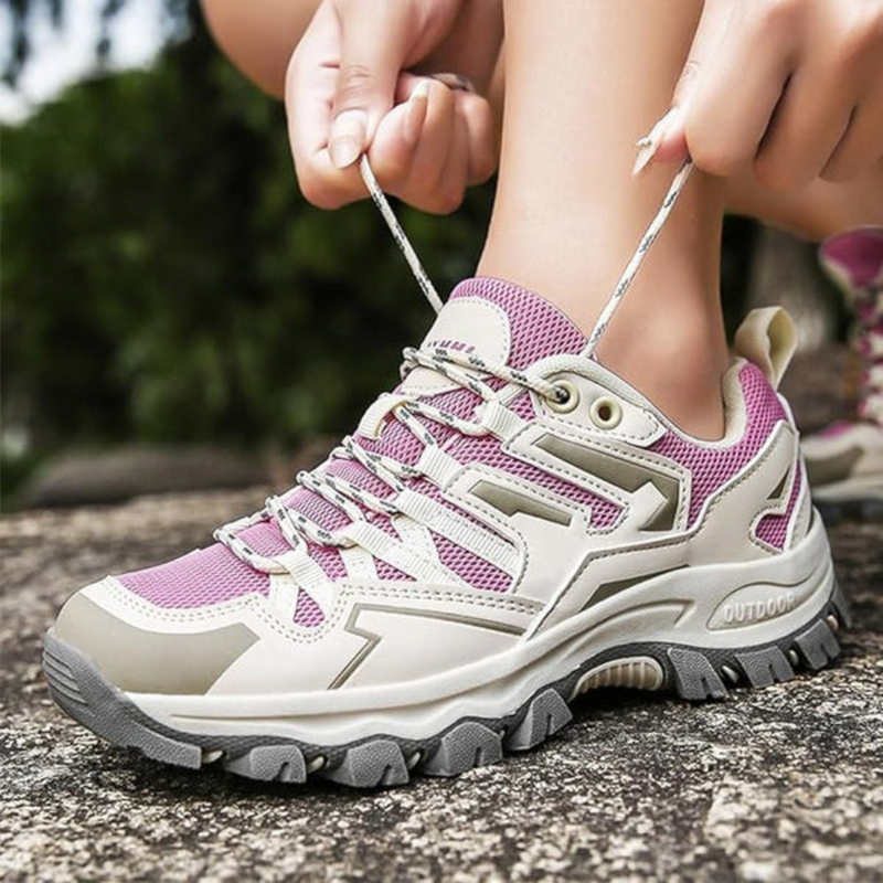 Women's Trekking Boots with Excellent Grip – Purple & Grey