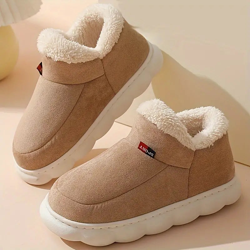 Women's Warm Higher Ankle Slippers – Khaki