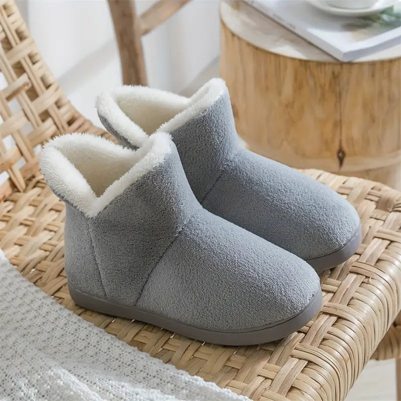 Women's Warm Indoor Slippers – Grey