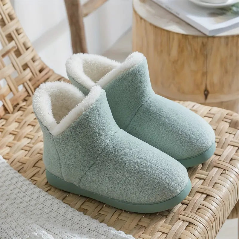 Women's Warm Indoor Slippers – Green
