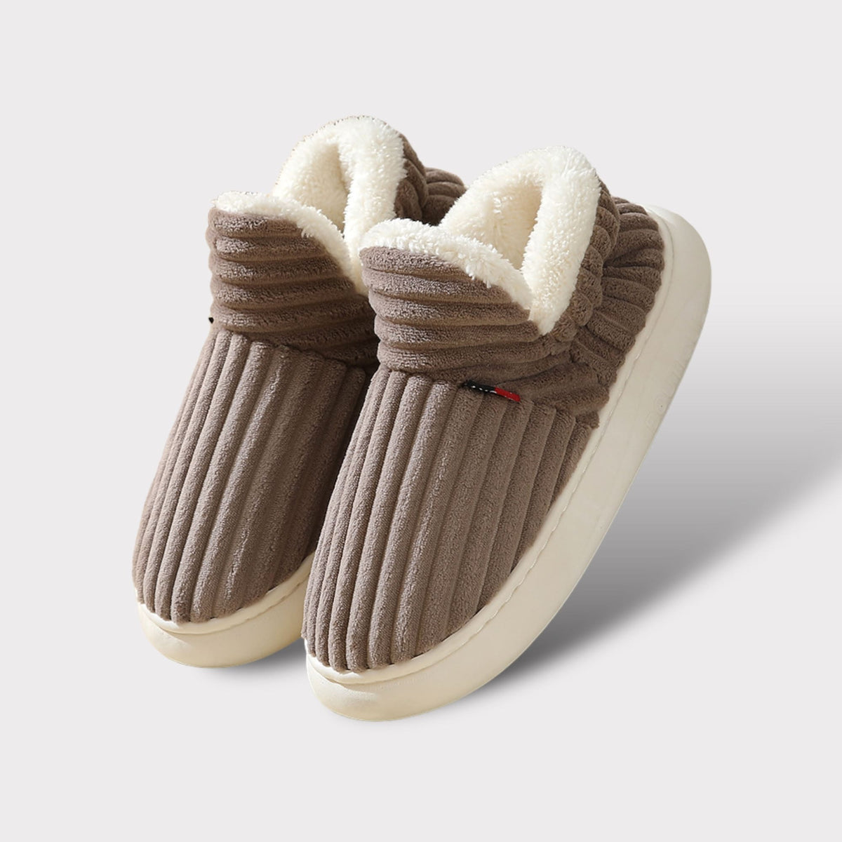 Women's Warm Slippers with Fleece Lining – Brown