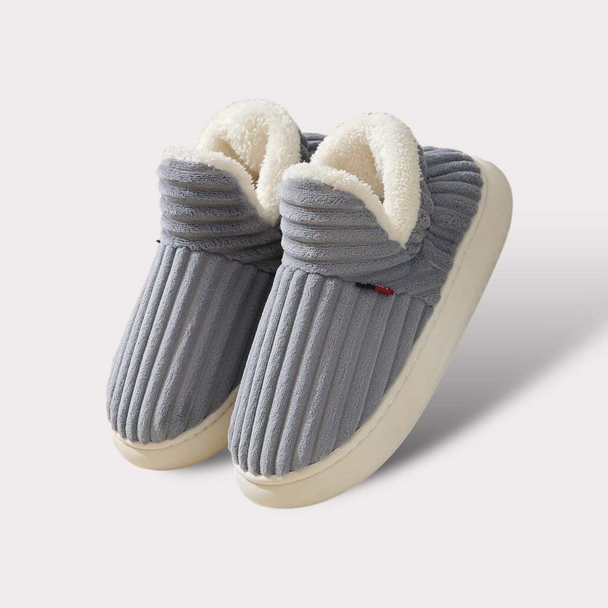 Women's Warm Slippers with Fleece Lining – Grey