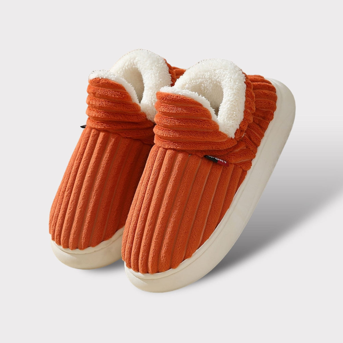 Women's Warm Slippers with Fleece Lining – Orange