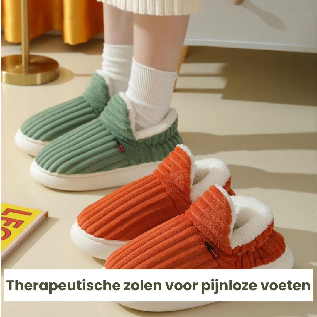 Women's Warm Slippers with Fleece Lining – Green