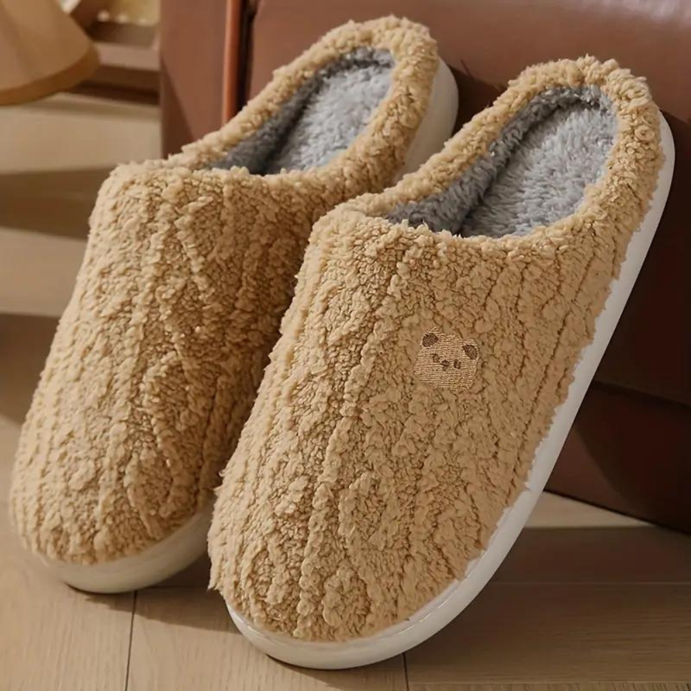 Women's Warm Slippers with Soft Sole – Coffee