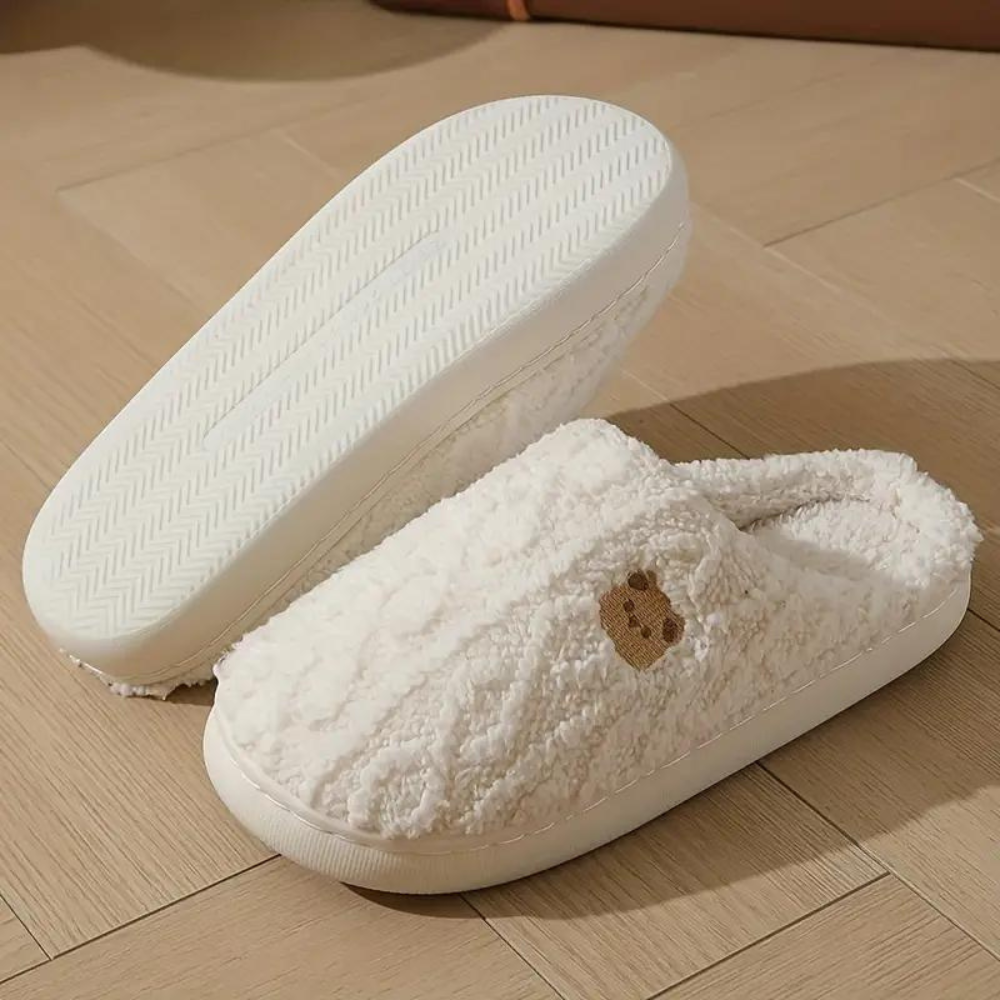 Women's Warm Slippers with Soft Sole – Coffee