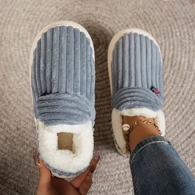 Women's Warm Thermal Indoor Slippers – Grey