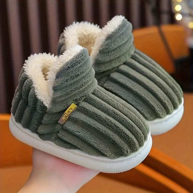 Women's Warm Thermal Indoor Slippers – Grey
