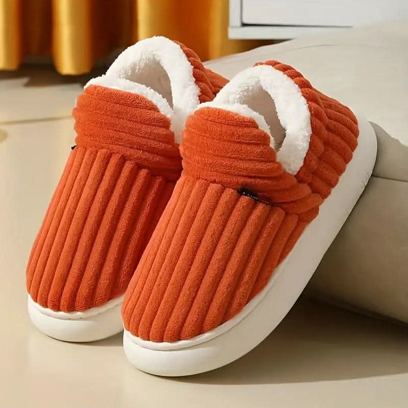 Women's Warm Thermal Indoor Slippers – Orange