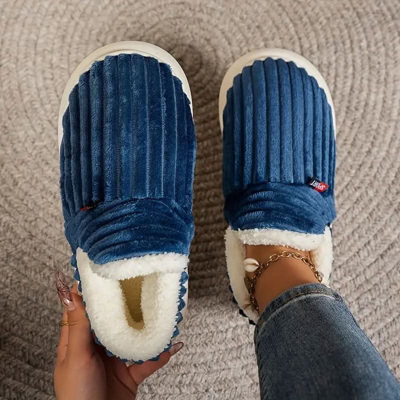 Women's Warm Thermal Indoor Slippers – Navy