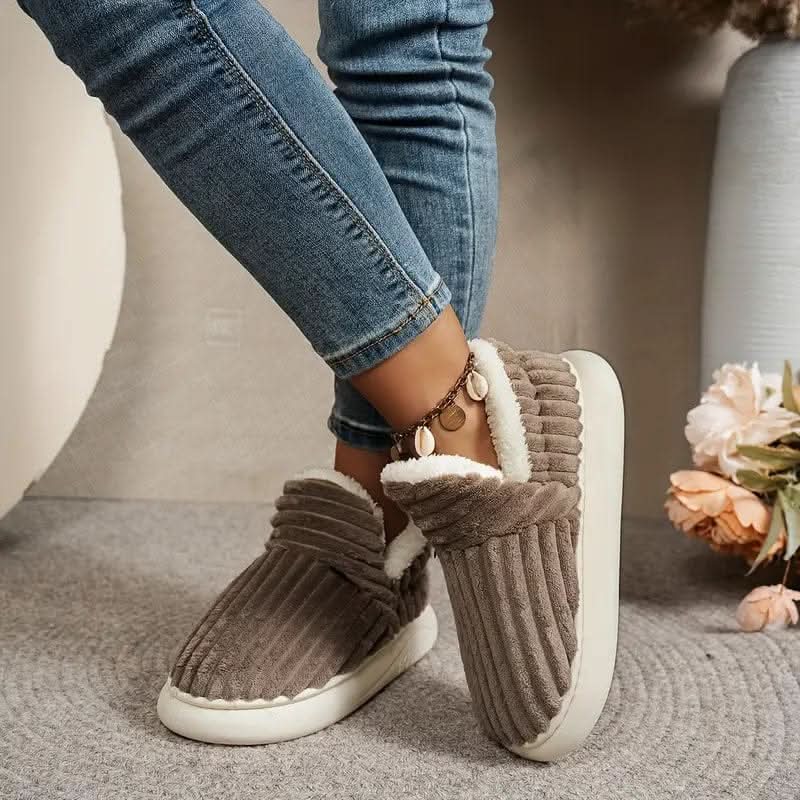 Women's Warm Thermal Indoor Slippers – Green