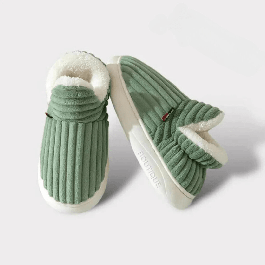 Women's Warm Thermal Indoor Slippers – Green