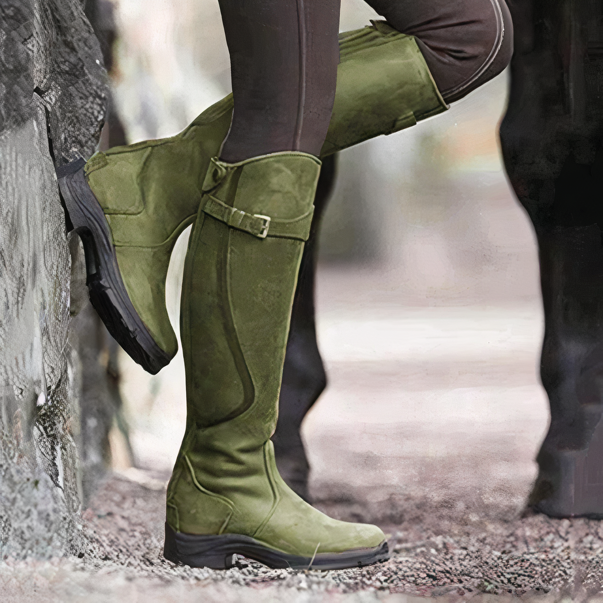 Women's Waterproof Boots with Gel Cushioning – Green