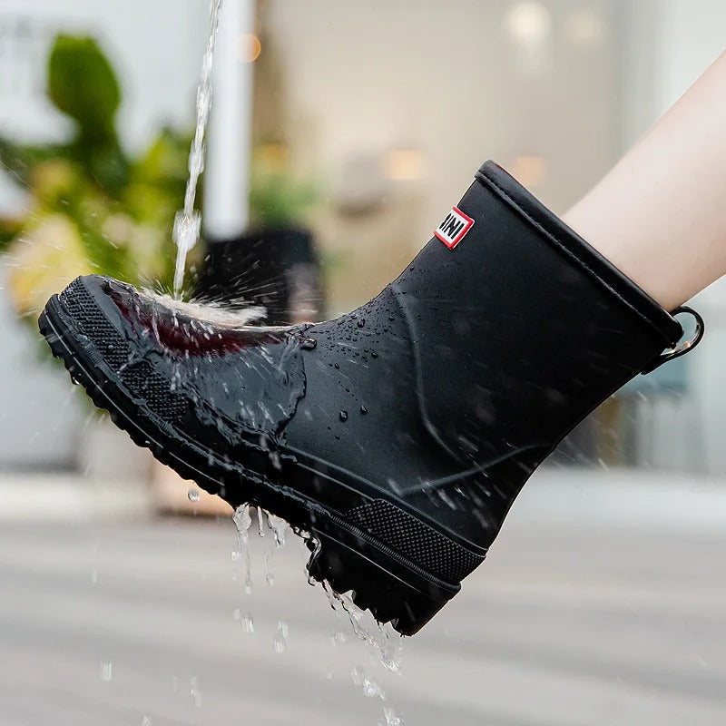 Women's Waterproof Mid-Calf Rain Boots – Khaki