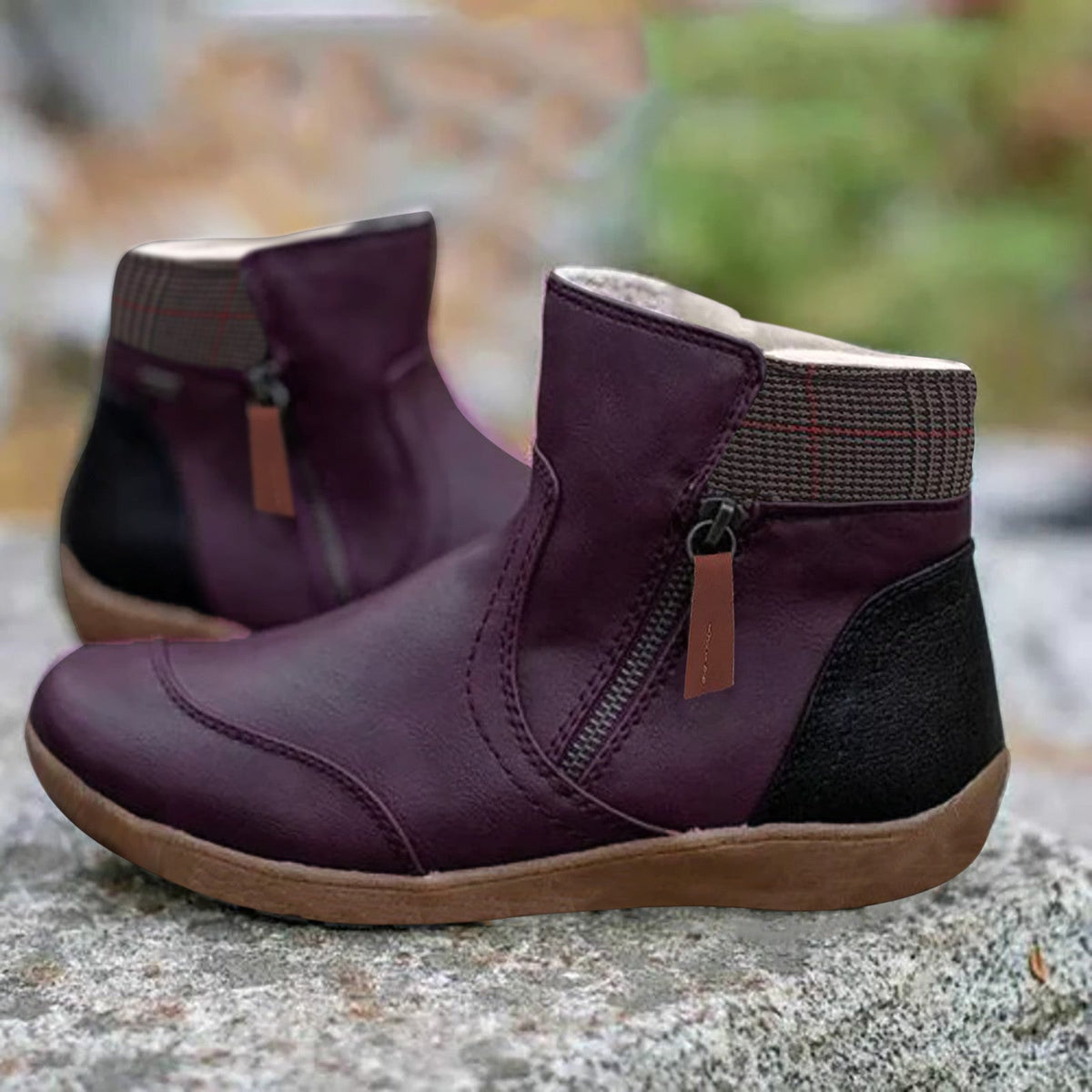Women's Waterproof Non-Slip Ankle Boots for Everyday – Purple